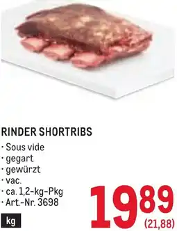 Metro Rinder shortribs Angebot