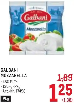 Metro Galbani mozzarella Angebot