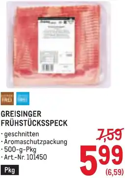 Metro Greisinger frühstücksspeck Angebot