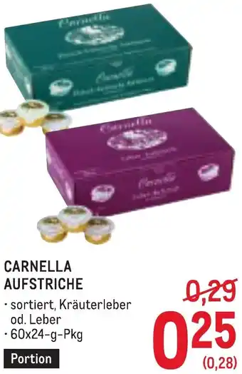 Metro Carnella aufstriche Angebot