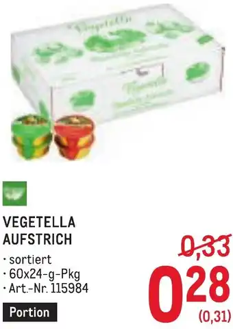 Metro Vegetella aufstrich Angebot