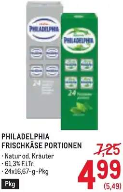 Metro Philadelphia frischkäse portionen Angebot