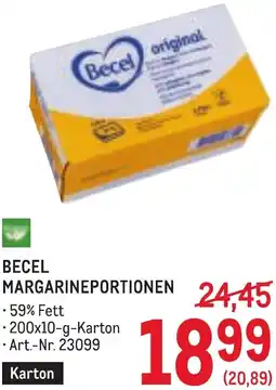 Metro BECEL MARGARINEPORTIONEN Angebot