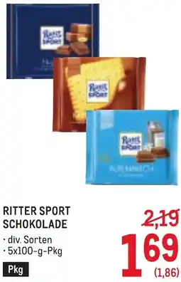 Metro Ritter sport schokolade Angebot