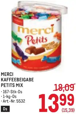 Metro Merci kaffeebeigabe petits mix Angebot