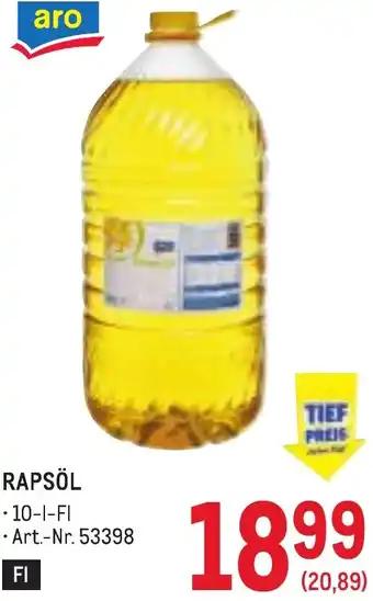 Metro Rapsöl Angebot
