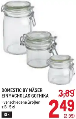 Metro Domestic by mäser einmachglas gothika Angebot