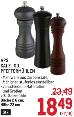 Metro Aps salz-od. pfeffermühlen Angebot