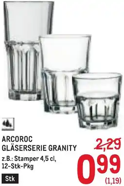 Metro Arcoroc gläserserie granity Angebot