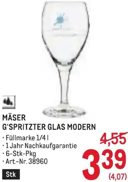 Metro Mäser g'spritzter glas modern Angebot