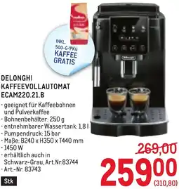 Metro Delonghi kaffeevollautomat Angebot
