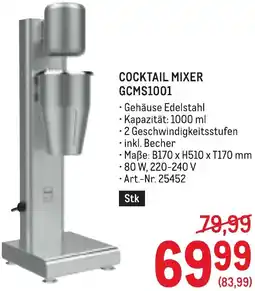 Metro Cocktail mixer Angebot