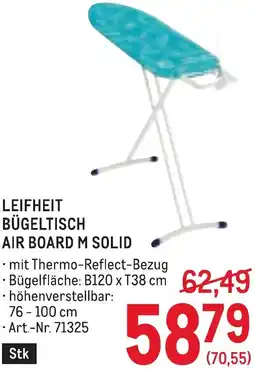 Metro Leifheit bügeltisch air board Angebot