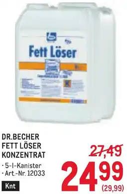 Metro Dr.becher fett löser konzentrat Angebot