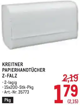 Metro Kreitner papierhandtücher Angebot