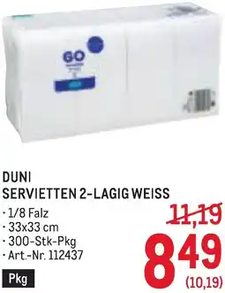 Metro Duni servietten Angebot