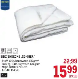 Metro Einziehdecke sommer Angebot