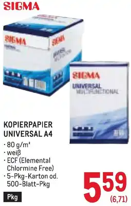 Metro Kopierpapier universal Angebot