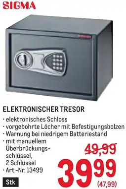 Metro Elektronischer tresor Angebot