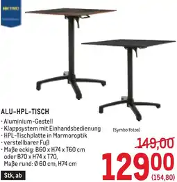 Metro Alu-hpl-tisch Angebot