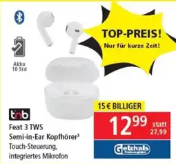 Pagro Diskont tnb Feat 3 TWS Semi-in-Ear Kopfhörer Angebot