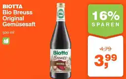 Prokopp BIOTTA Bio Breuss Original Gemüsesaft Angebot
