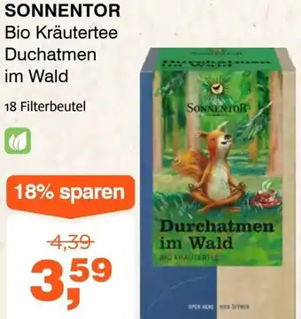 Sonnentor bio kräutertee duchatmen im wald