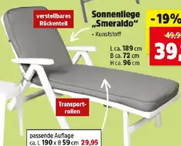 Thomas Philipps Sonnenliege Smeraldo passende Auflage Angebot