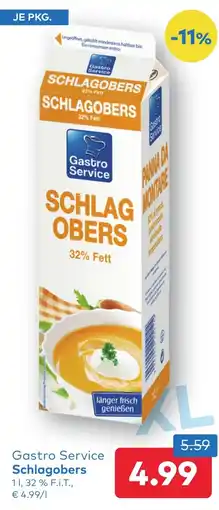 T&G Gastro Service Schlagobers Angebot