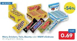 T&G Mars, Snickers, Twix, Bounty oder M&M's Erdnuss Angebot