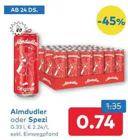 T&G Almdudler oder Spezi Angebot