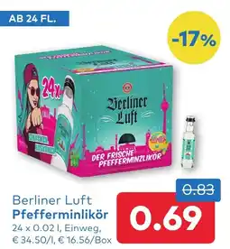 T&G Berliner Luft Pfefferminlikör Angebot