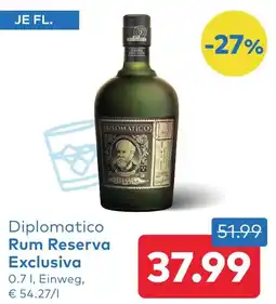 T&G Diplomatico Rum Reserva Exclusiva Angebot