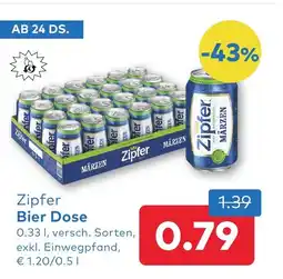 T&G Zipfer Bier Dose Angebot