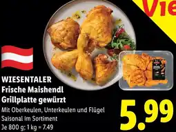 Lidl Wiesentaler frische maishendl grillplatte gewürzt Angebot