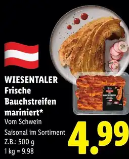 Lidl Wiesentaler frische bauchstreifen mariniert Angebot