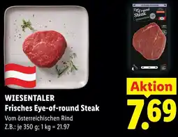 Lidl Wiesentaler frisches eye-of-round steak Angebot