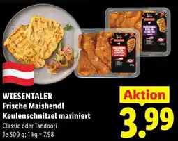 Lidl Wiesentaler frische maishendl keulenschnitzel mariniert Angebot
