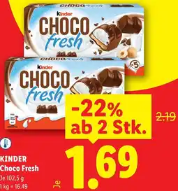 Lidl Kinder choco fresh Angebot