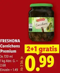 Lidl Freshona cornichons premium Angebot
