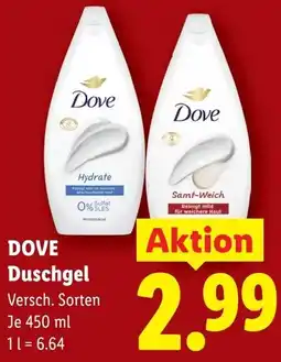 Lidl Dove duschgel Angebot