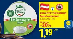 Lidl Ein gutes stück heimat speisetopfen mager Angebot