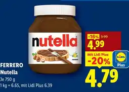 Lidl Ferrero nutella Angebot