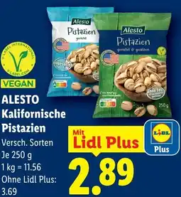 Lidl Alesto Kalifornische Pistazien Angebot
