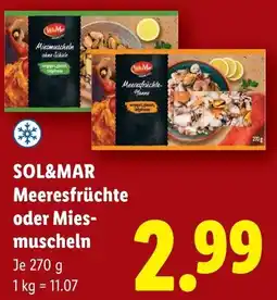 Lidl Sol&mar meeresfrüchte oder mies- muscheln Angebot