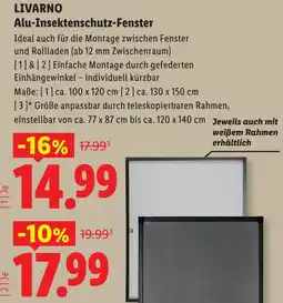 Lidl Livarno alu-insektenschutz-fenster Angebot