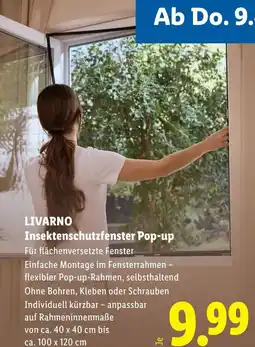 Lidl Livarno insektenschutzfenster pop-up Angebot
