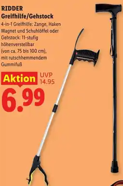 Lidl Ridder greifhilfe/gehstock Angebot