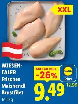 Lidl Wiesentaler frisches maishendl brustfilet Angebot