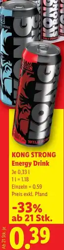 Lidl Kong strong energy drink Angebot